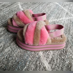 UGG Disco Striped Platform Slippers